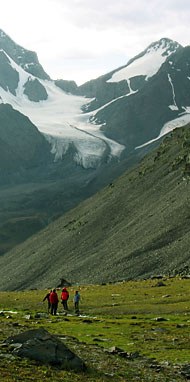 Вид на ледник Проценко с перевала Надежда на Тянь-Шане